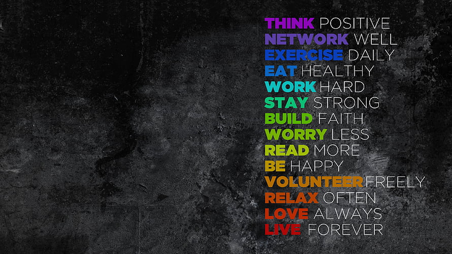 Motivational Life Advice Typography On Dark Grunge Concrete Background HD wallpaper