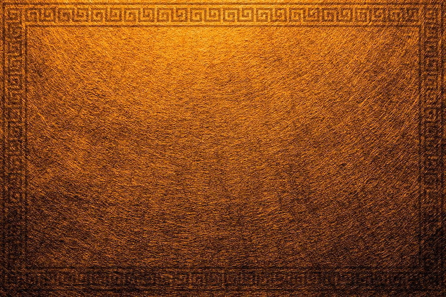Ancient Greek Meander Border on Textured Golden Brown Background HD wallpaper