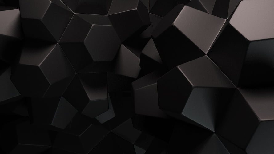 Abstract Dark Geometric Hexagon Pattern 3D Render HD wallpaper
