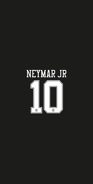 Neymar Jr Number 10 Minimalist Black and White Football Jersey Design HD phone wallpaper