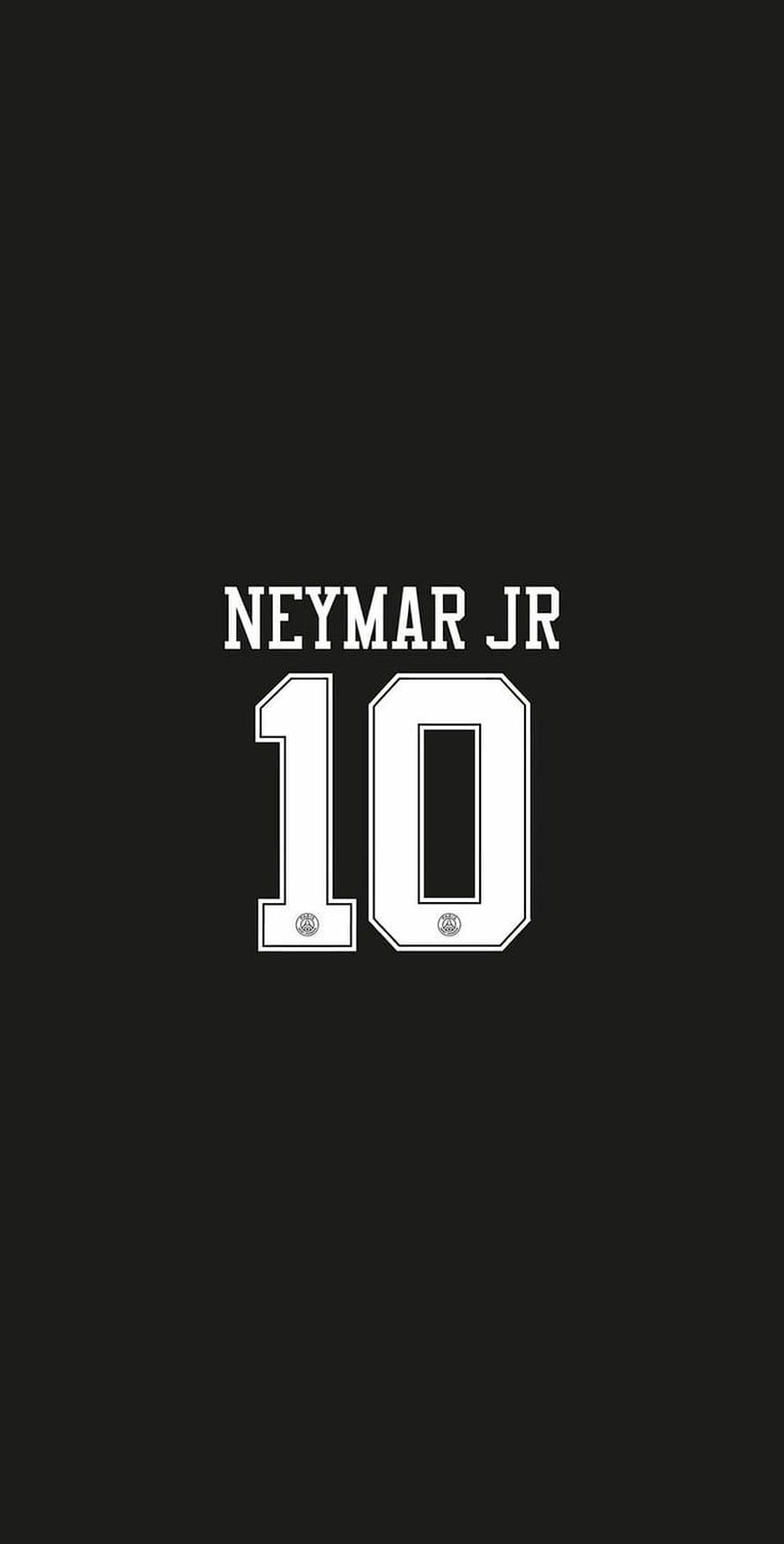 Neymar Jr Number 10 Minimalist Black and White Football Jersey Design HD phone wallpaper