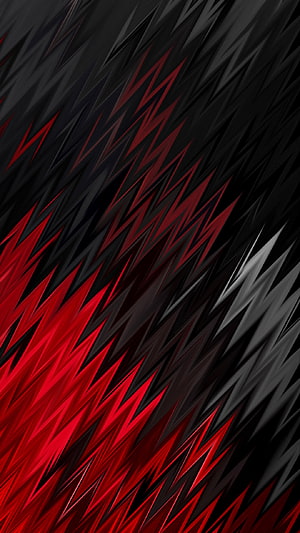 Abstract Geometric Red and Black Sharp Angular Shapes Digital Art Wallpaper HD phone wallpaper