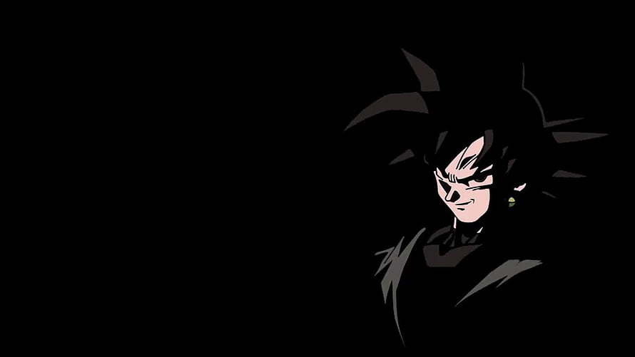 Goku Black Anime Character Portrait in Dark Minimalist Style HD wallpaper