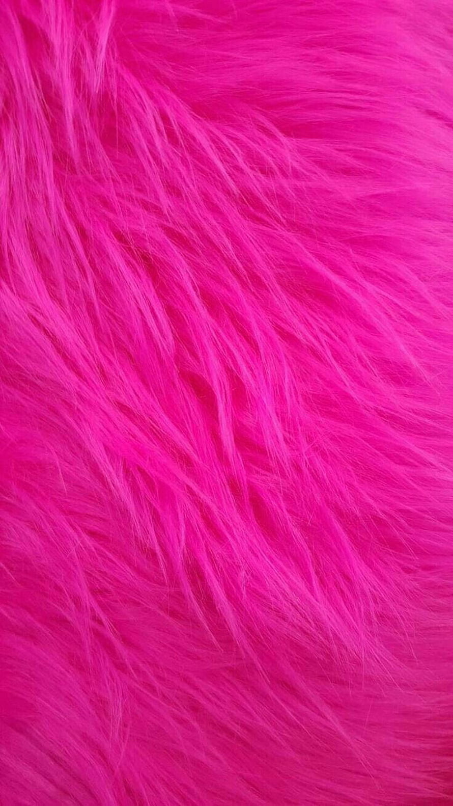 Vibrant Hot Pink Long Fur Texture Close-Up for Mobile and Desktop Backgrounds HD phone wallpaper