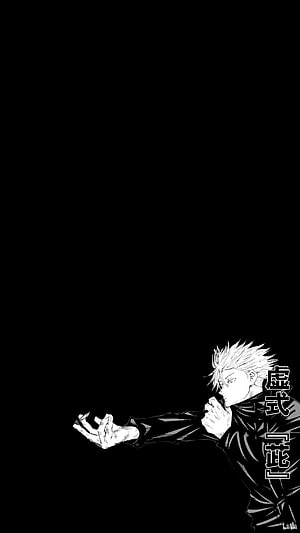 Gojo Satoru Jujutsu Kaisen Black and White Manga Style Illustration HD phone wallpaper