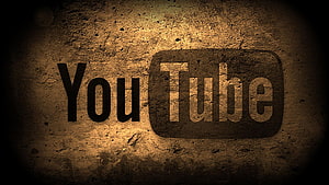 Vintage YouTube Logo on Textured Grunge Background HD wallpaper