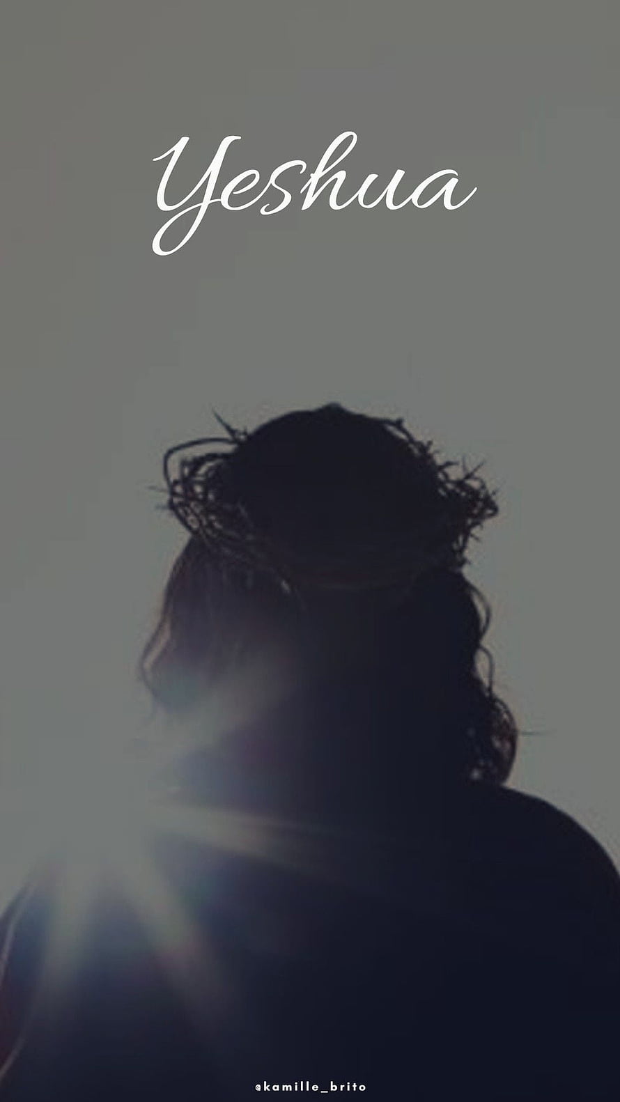 Silhouette of Jesus Christ Wearing a Crown of Thorns with Divine Light HD phone wallpaper