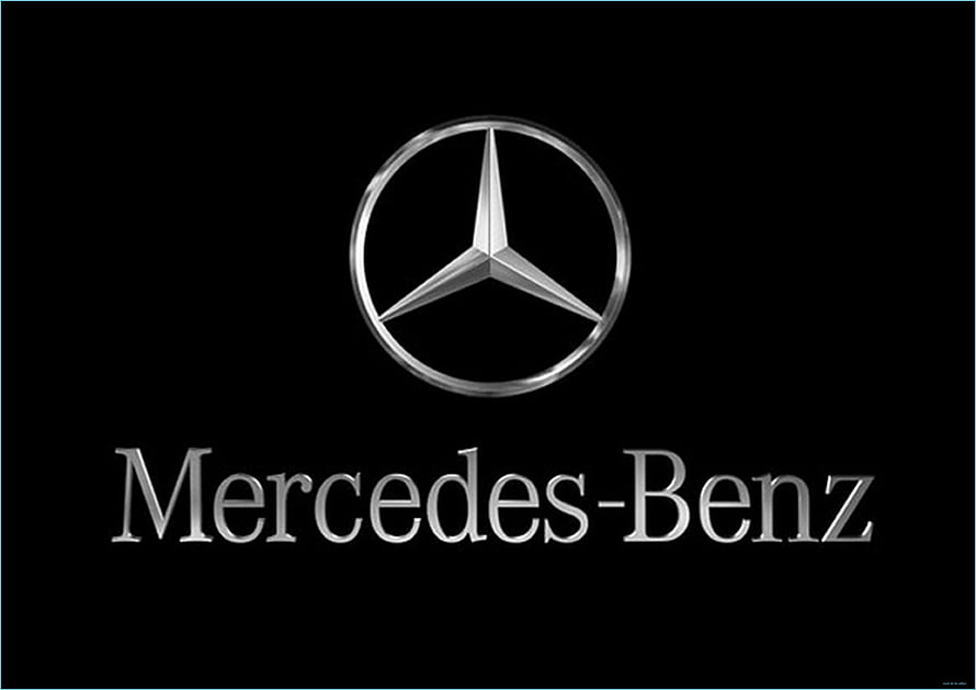 Mercedes-Benz Three-Pointed Star Emblem on Black Background HD wallpaper