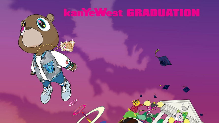 Kanye West Graduation Album Cover Artwork Cartoon Bear Illustration HD wallpaper