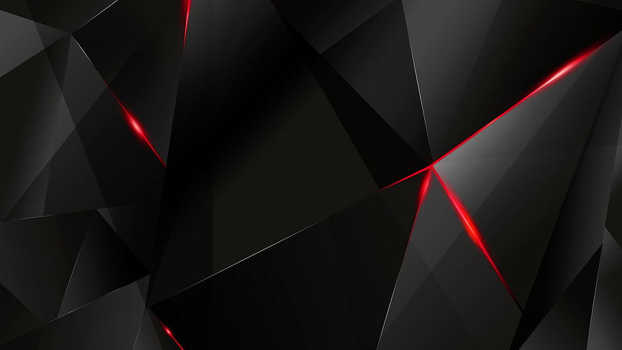 Abstract Black Geometric Background With Glowing Red Lines HD wallpaper