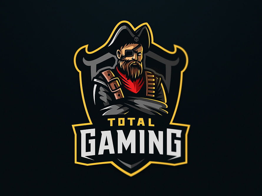 Total Gaming Esports Mascot Logo Featuring Pirate Captain Character HD wallpaper