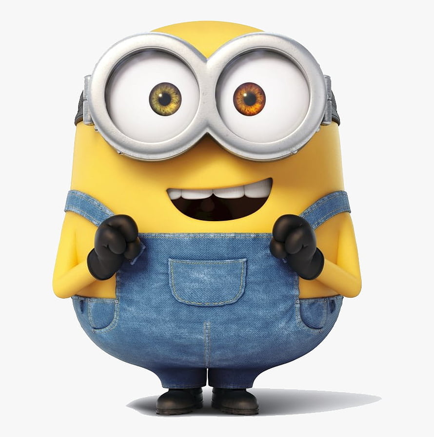 Happy Minion Character Wearing Blue Overalls and Goggles HD phone wallpaper