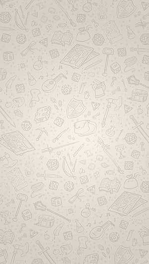 Fantasy Tabletop RPG Doodle Pattern with Dice Swords and Shields HD phone wallpaper
