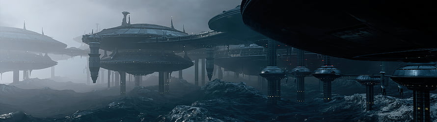 Kamino Floating City in Star Wars Battlefront II HD wallpaper