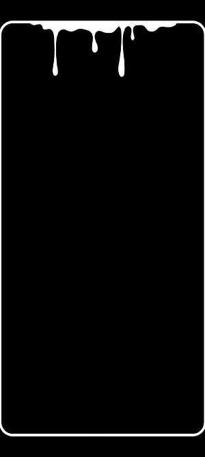 Minimalist Black Background With White Dripping Paint Border Design HD phone wallpaper