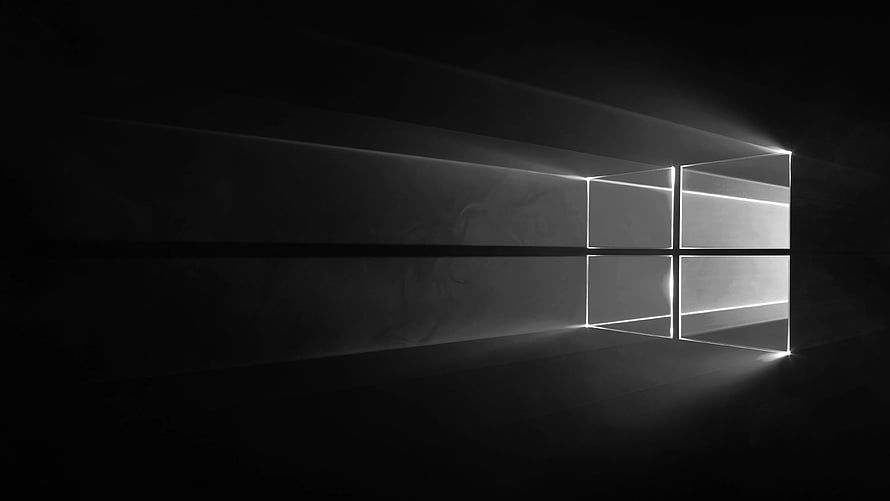 Windows 10 Default Desktop Wallpaper in Black and White HD wallpaper