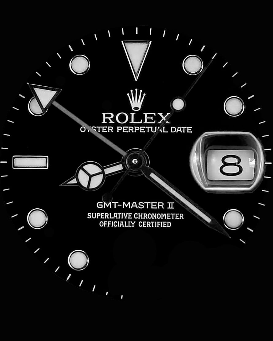 Rolex GMT-Master II Black Dial Watch Face Close-Up HD phone wallpaper