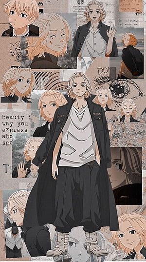 Mikey from Tokyo Revengers Anime Character Collage Wallpaper HD phone wallpaper