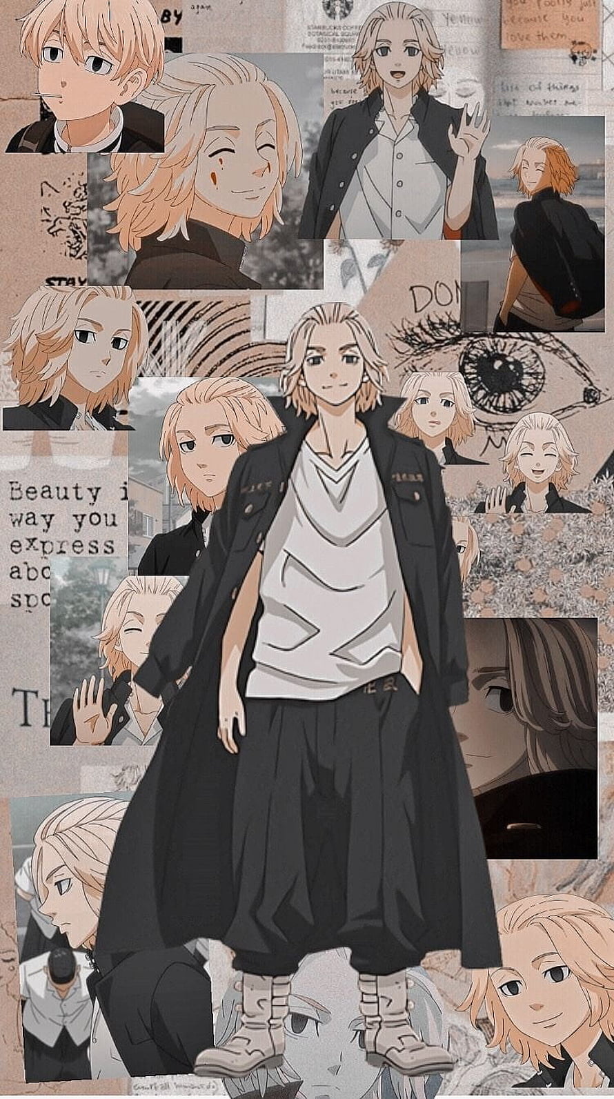 Mikey from Tokyo Revengers Anime Character Collage Wallpaper HD phone wallpaper