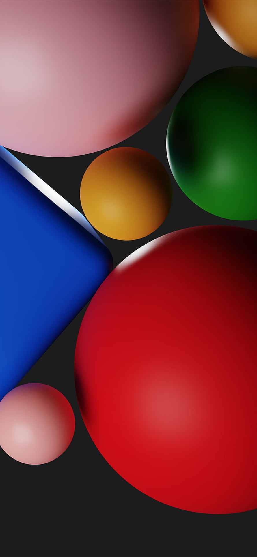 Google Pixel 4a Abstract Geometric Spheres Wallpaper HD phone wallpaper