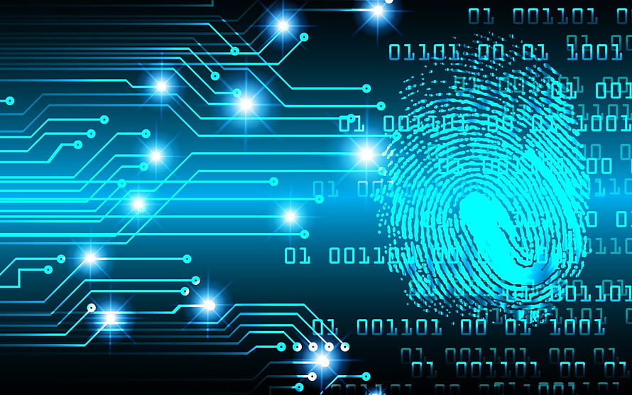 Digital Fingerprint and Circuit Board Technology Concept HD wallpaper
