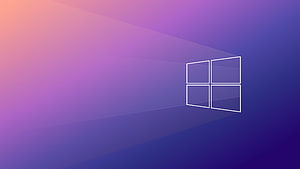 Windows 10 Default Purple Gradient Wallpaper with Minimalist Window Logo HD wallpaper