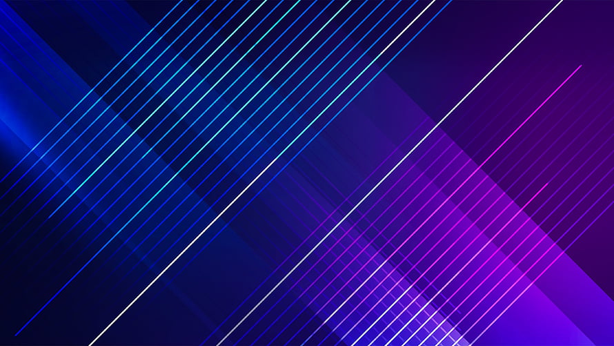 Abstract Diagonal Neon Lines on Dark Blue and Purple Gradient Background HD wallpaper