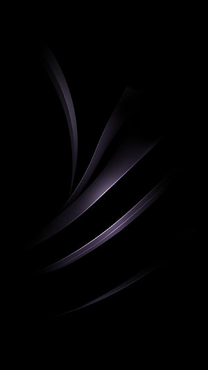 Abstract Dark Purple Curved Lines on Black Background HD phone wallpaper