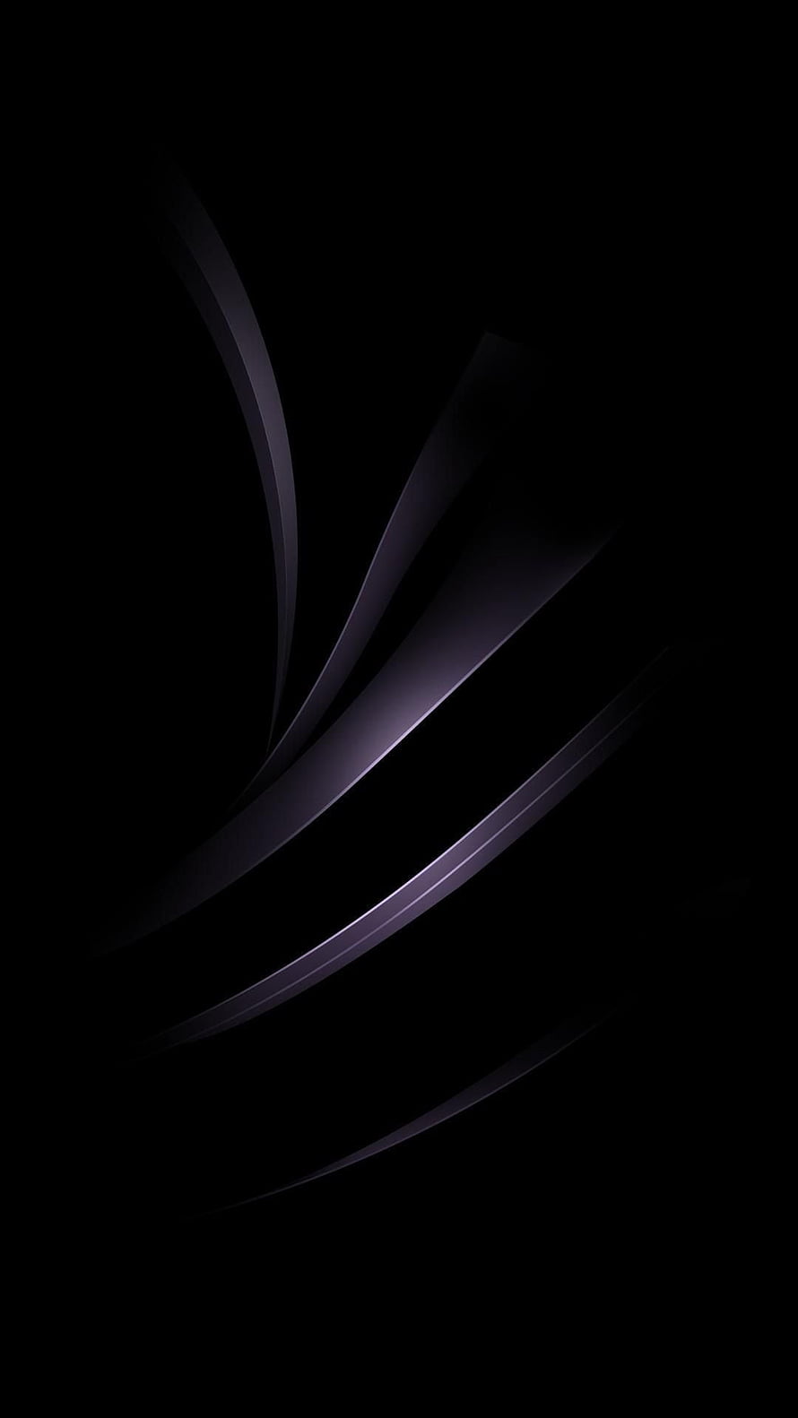 Abstract Dark Purple Curved Lines on Black Background HD phone wallpaper