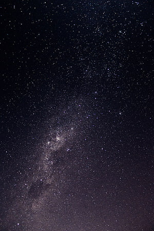 Milky Way Galaxy Arching Across a Deep Starry Night Sky with Dense Star Fields HD phone wallpaper