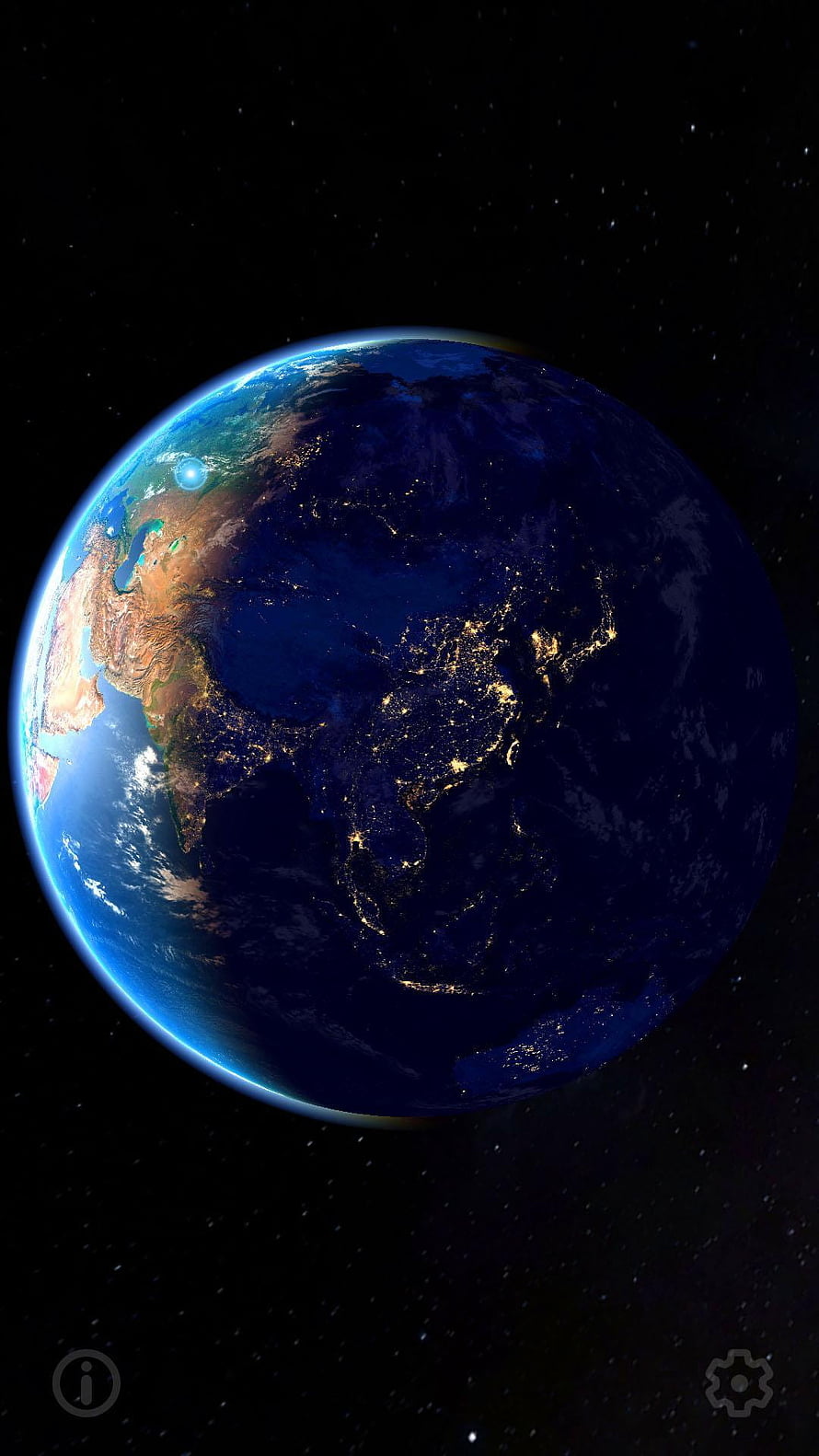 Planet Earth View From Space With City Lights At Night HD phone wallpaper