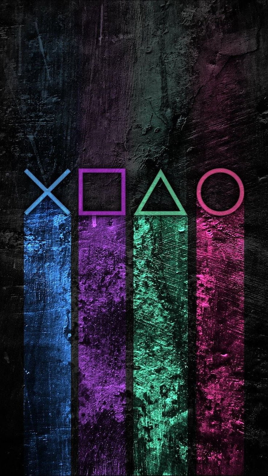 PlayStation Controller Symbols on Grunge Background HD phone wallpaper