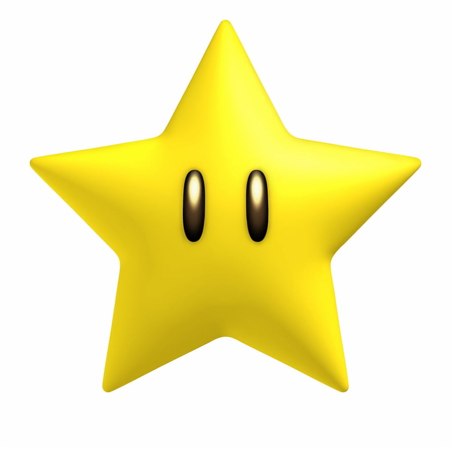 Super Mario Power Star Icon Isolated On White Background HD wallpaper