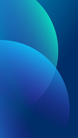 Oppo Blue Gradient Abstract Wallpaper with Overlapping Circular Shapes HD phone wallpaper