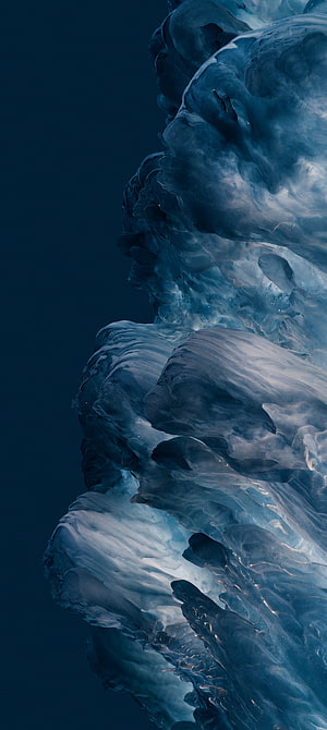 Abstract Blue Ink Swirls in Water with Ethereal Flowing Texture HD phone wallpaper