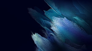 Abstract Blue and Teal Particle Flow on Dark Background HD wallpaper