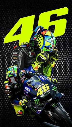 Valentino Rossi Yamaha MotoGP Racing Wallpaper HD phone wallpaper