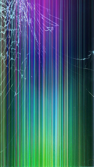 Abstract Glitch Art Wallpaper With Vertical Neon Lines And Digital Distortion HD phone wallpaper