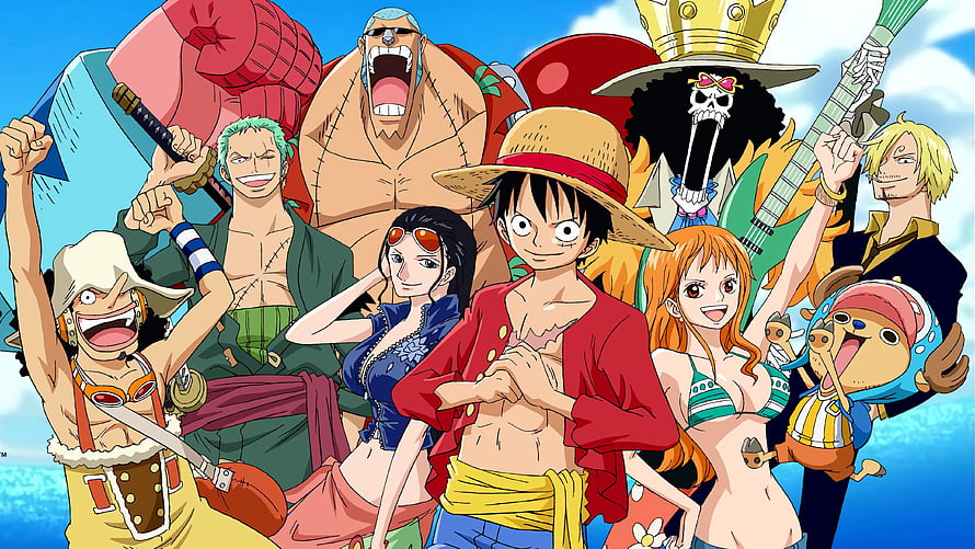 One Piece Straw Hat Pirates Crew Group Portrait Anime Wallpaper HD wallpaper