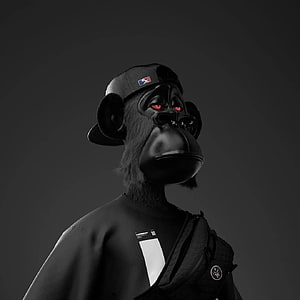 3D Render of a Cool Gorilla Wearing a Black Baseball Cap and Streetwear HD phone wallpaper