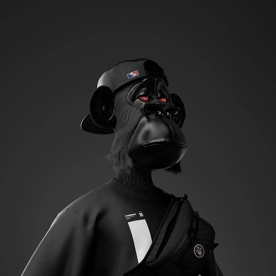 3D Render of a Cool Gorilla Wearing a Black Baseball Cap and Streetwear HD phone wallpaper