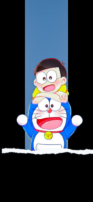 Doraemon and Nobita Happy Friendship Anime Illustration Wallpaper HD phone wallpaper