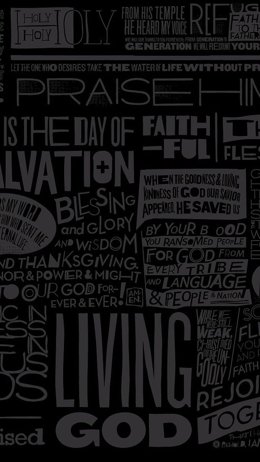 Living God Typography Christian Wall Art with Bible Verses and Faithful Quotes HD phone wallpaper
