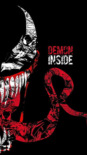 Venom and Spider-Man Comic Art Silhouette with Demon Inside Text, Marvel Movie for from Uploaded by user. Venom art, Marvel superhero posters, Marvel comics, Deadpool Venom HD phone wallpaper