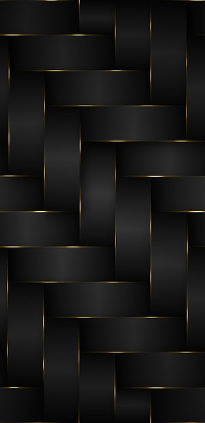 Luxurious Black and Gold Geometric Weave Pattern for Premium Device Backgrounds HD phone wallpaper