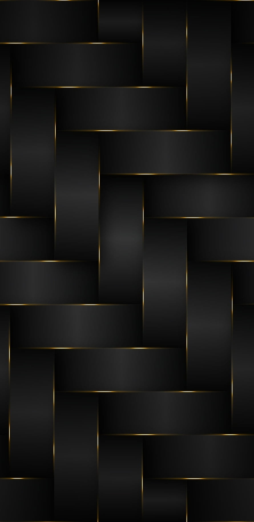 Luxurious Black and Gold Geometric Weave Pattern for Premium Device Backgrounds HD phone wallpaper