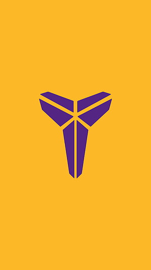 Kobe Bryant Nike Logo Minimalist Purple and Gold Mobile Wallpaper HD phone wallpaper