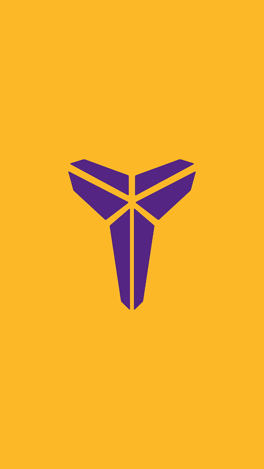 Kobe Bryant Nike Logo Minimalist Purple and Gold Mobile Wallpaper HD phone wallpaper