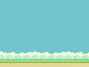 Pixel Art City Skyline Background With Clouds And Green Trees HD wallpaper