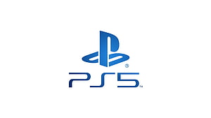 PlayStation 5 Official Logo on Clean White Background HD wallpaper